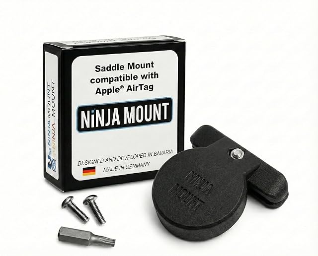 NINJA MOUNT bikeTag Halter unter einem Fahrradsattel montiert