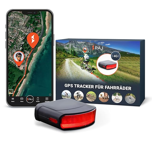 PAJ GPS-Tracker als Rücklicht an einer Sattelstütze montiert