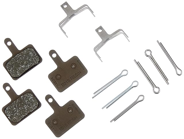 Shimano B05S Scheibenbremsbeläge aus Resin mit ihren Haltefedern