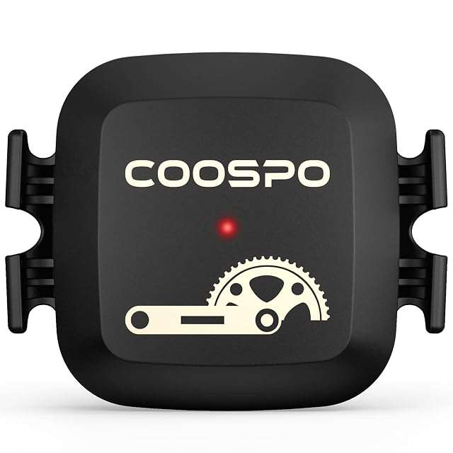 CooSpo BK467 Fahrradsensor neben seinem Befestigungsband
