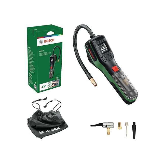 Bosch PNEO Akku-Luftpumpe in Blau und Schwarz mit Display