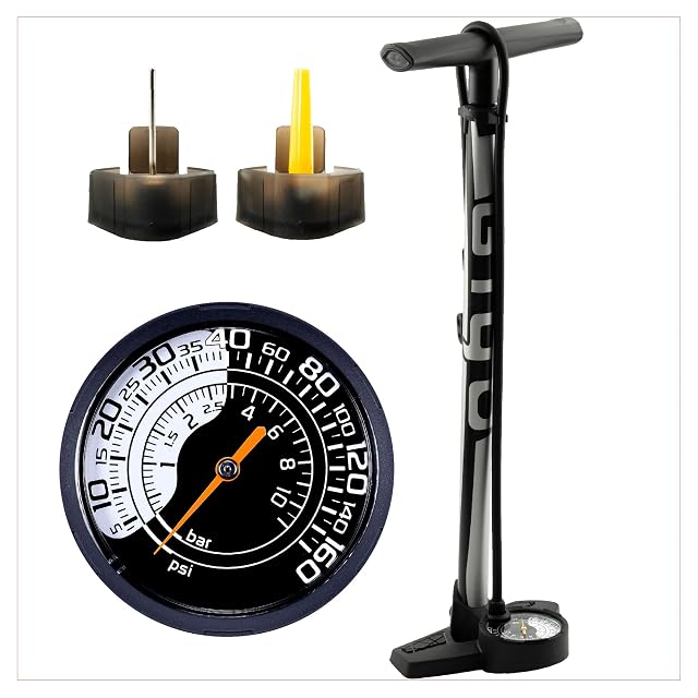 GIYO GF27DH Standpumpe mit übergroßem Präzisionsmanometer