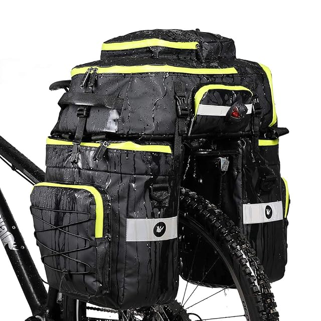 BAIGIO dreiteiliges 75-Liter-Taschensystem an einem Reiserad montiert