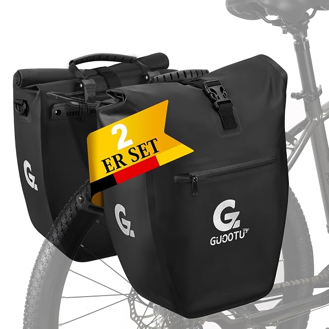 GUOOTU Taschenpaar beidseitig an einem Hinterträger montiert
