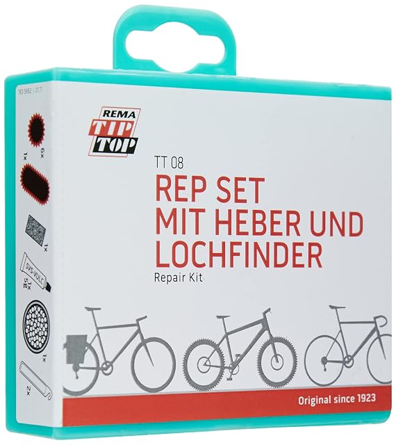 Unitec REMA TIP TOP zwölfteiliges Fahrrad-Flickzeug