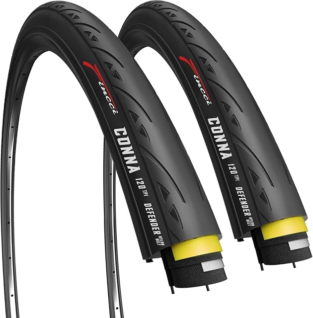 Paar Fincci Rennrad-Faltreifen in Schwarz